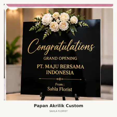 Papan Bunga Akrilik Puri Indah